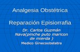 analgesia obstétrica. reparación episiorafia