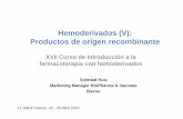 Hemoderivados (V): Productos de origen recombinante
