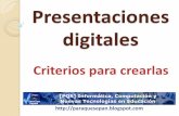 Presentaciones digitales - Criterios para crearlas (2015)
