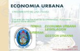 Economía,legislación y gestión Urbana.