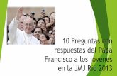 Mensaje del Papa Francisco a los jovenes JMJ Río..