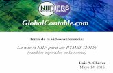 Cambios NIIF para las Pymes 2015