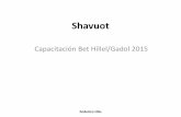 Shavuot (Capacitación Bet Hillel/Gadol 2015)