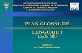 Plan Global de Lenguaje I - LEN 100. 2015