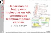 Heparinas de bajo peso molecular en AP: enfermedad tromboembólica venosa