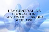 LEY GENERAL DE LA EDUCACIÓN 115