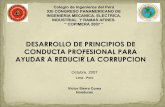 Principios de conducta profesional para reducir la corrupcion