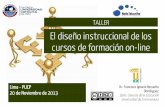 Lima 2013 - El diseño instruccional de los cursos de formación on-line