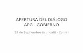 Diálogo APG - GOBIERNO
