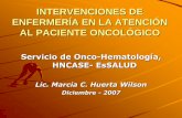 Intervenciones de enfermeria en el paciente oncohematologico.