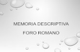 Memoria descriptiva foro rom