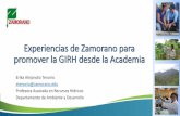 Experiencias de zamorano para promover la GIRH desde la academia (El Zamorano)