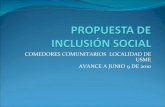 Propuesta de inclusión social presentada en junio de 2010