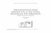 PráCtica TransposicióN DidáCtica Noticia De Prensa
