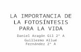 IMPORTANCIA DE LA FOTOSÍNTESIS 2ºA-1