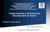 Instrumentos y Técnicas de Recolección de Datos