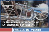 Instrumentos de la orquesta sinfónica. Familia de Viento