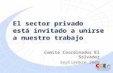 Invitación a sector privado a unirse al CCE