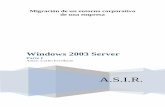 Windows 2003 server - Migración de un entorno corporativo