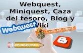 Tema 4. Internet aplicado a la educación: Blog y wiki, wenquest, miniquest y caza del tesoro