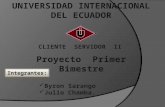 Exposicion proyecto cliente servidor 2 byron julio parte final