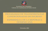 Programas de transferencias Condicionadas de Ingreso "Experiencia de la República Dominicana"