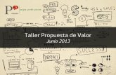 Taller Propuesta de Valor Programa Cenpromype Junio 2013