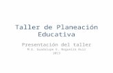1. nogueira.presentación del curso taller de Planeación Educativa