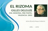 El rizoma   deleuze (jaime reyes-f)