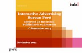 INFORME DE INVERSIÓN PUBLICITARIA EN INTERNET -  1er semestre 2014