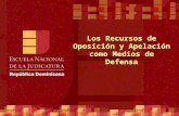 Enj 300 Los Recursos de Oposición y Apelación como Medios de Defensa