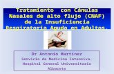 Tratamiento  con Cánulas Nasales de alto flujo (CNAF) de la Insuficiencia Respiratoria Aguda en Adultos