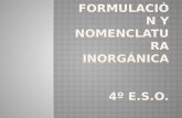 Formulación y nomenclatura inorgánica