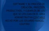Software y su proceso de creación, procesos productivos, y ejemplos de los que se utilizan en el área administrativa contable