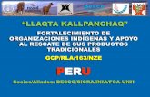 "Lllaqta kallpanchaq" Fortalecimiento de organizaciones indígenas y apoyo al rescate de sus productos tradicionales