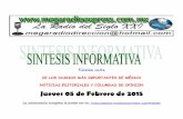 Sintesis informativa  mexico 05 de febrero 2015