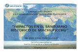 Ing. Rafael Ocaña Velasquez- Impacto en el Santuario Histórico de MachuPicchu - SET 2013