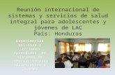 Sistemas de Información para Adolescentes Honduras. Dr Gonzales