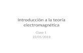 Introducción a la teoría electromagnética clase 1