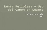 Renta petrolera y uso del canon en loreto