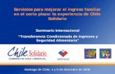 Servicios para mejorar el ingreso familiar en el corto plazo: la experiencia de Chile Solidario