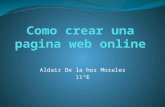 Como crear una pagina web online
