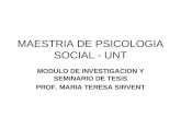 Maestria de Psicologia Social - U N T