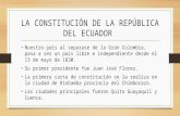La constitución de la república del ecuador