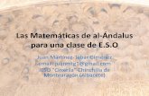 Las Matemáticas de al Ándalus para  una clase de ESO
