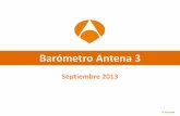 Barómetro Antena 3 septiembre 2013 elaborado por GAD3