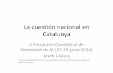 La cuestión nacional en catalunya