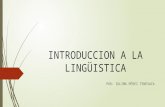 Introduccion a la lingüistica