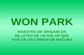 Won Park, MAESTRO DE ORIGAMI