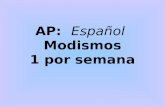 AP Spanish - Modismos
